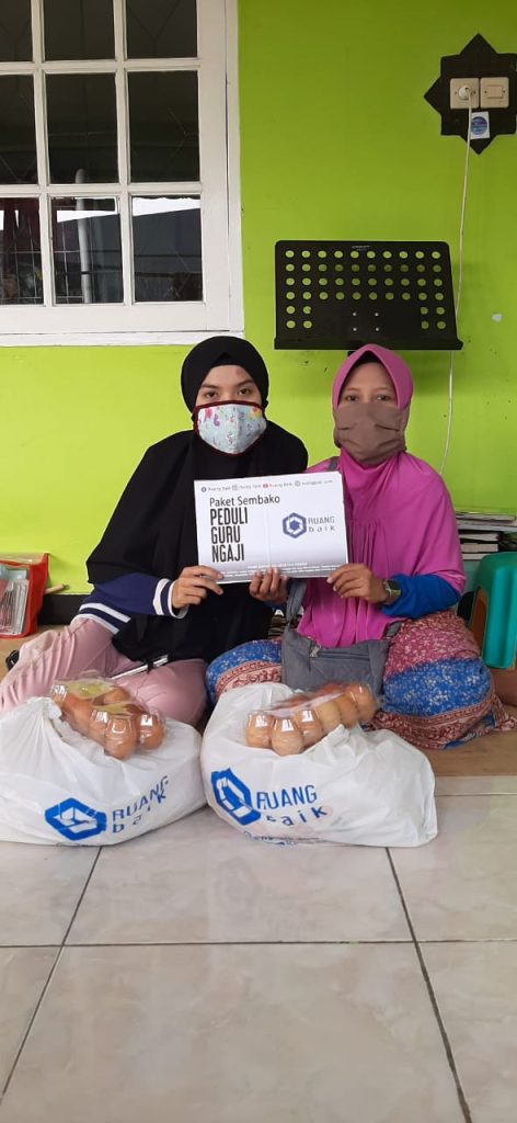 Ruang Baik Salurkan 1200 Paket Sembako Untuk Guru Ngaji di 2 Kota dan 2 Kabupaten