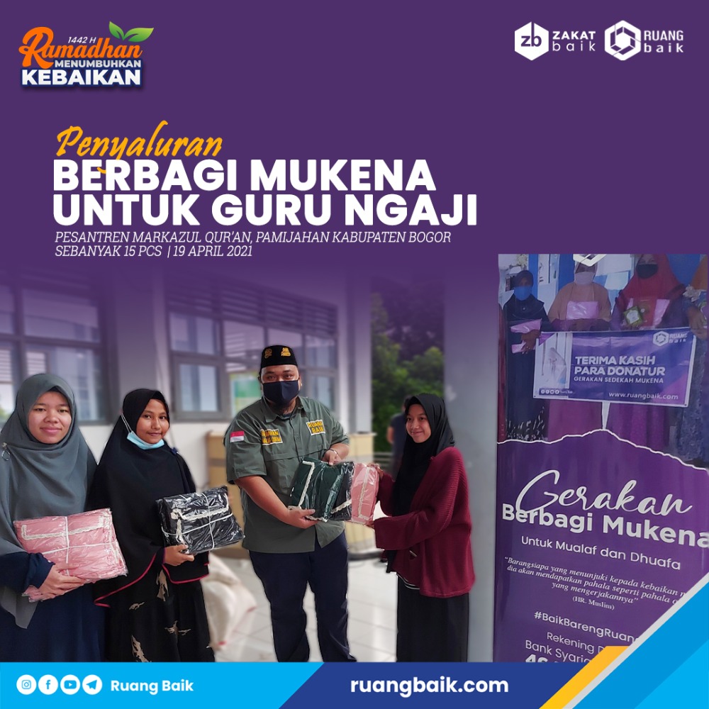 Penyaluran Berbagi Mukena Untuk Guru Ngaji