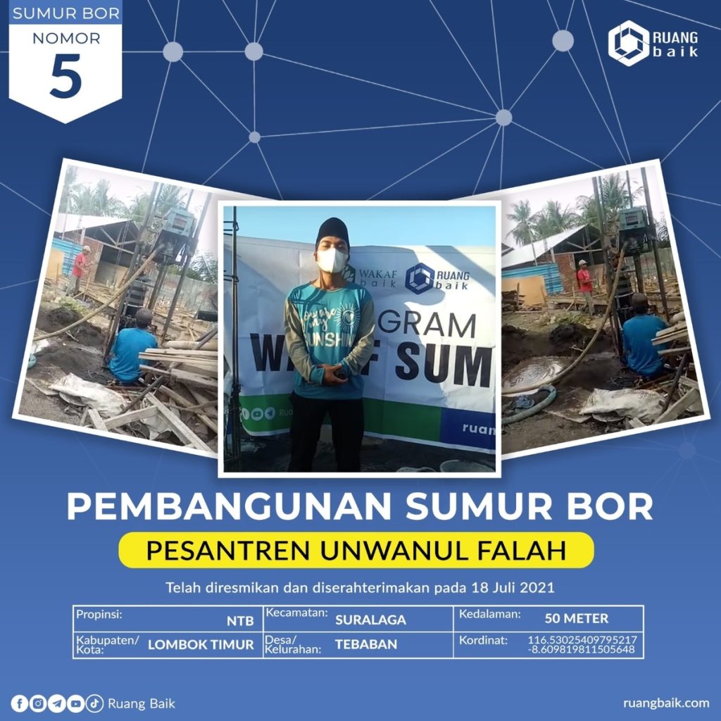 Sumur Nomor 005 di Pesantren Unwanul Falah Lombok Timur