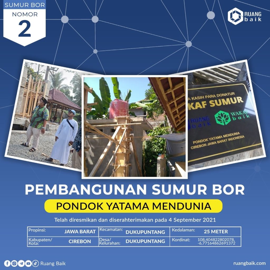 Sumur Nomor 002 di Pondok Yatama Cirebon