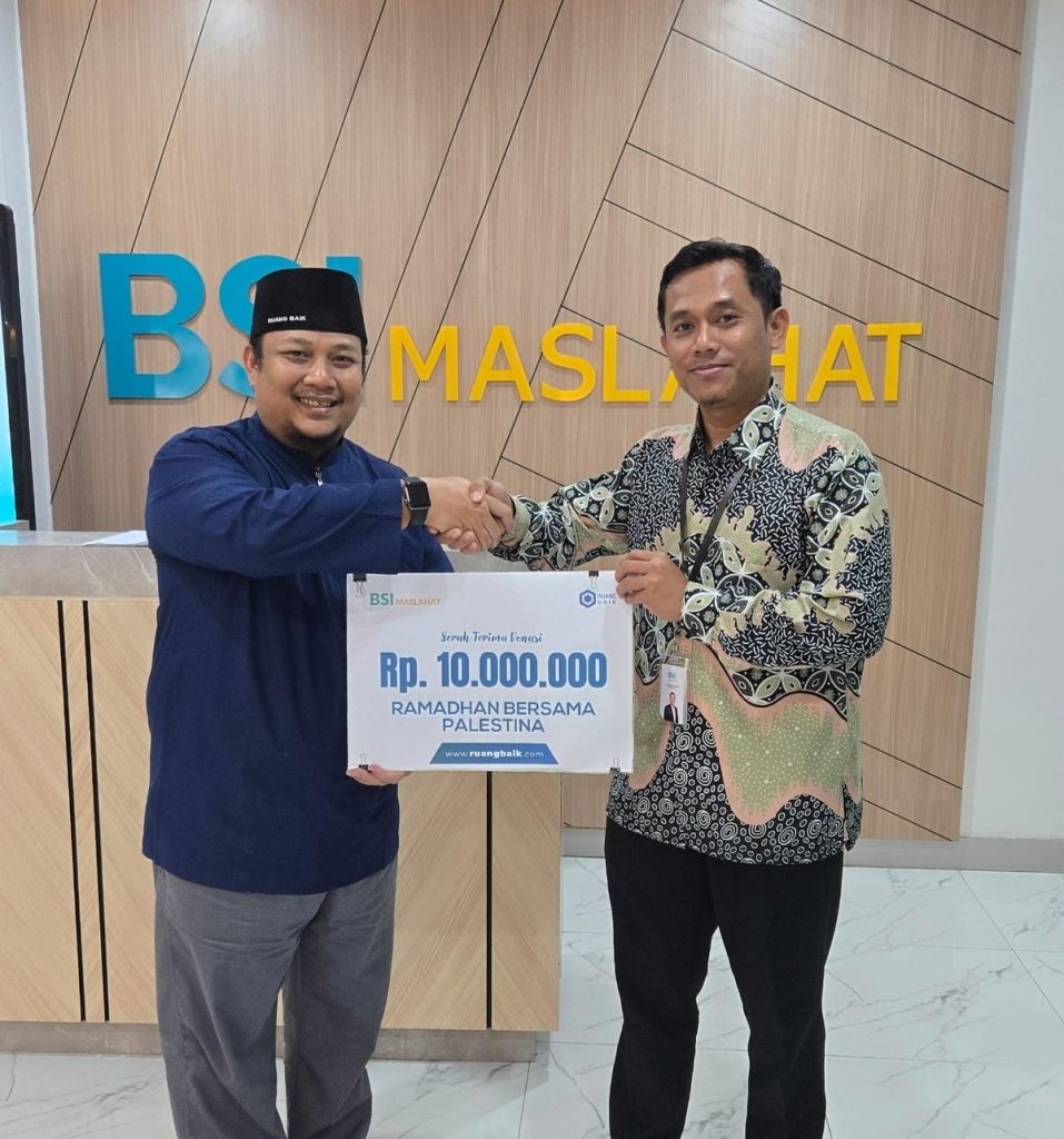 Ruang Baik Konsolidasikan Bantuan Untuk Anak-Anak Palestina Bersama BSI Maslahat