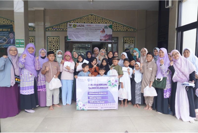 Belanja lebaran bersama anak yatim 7 kelurahan di Bojongsari